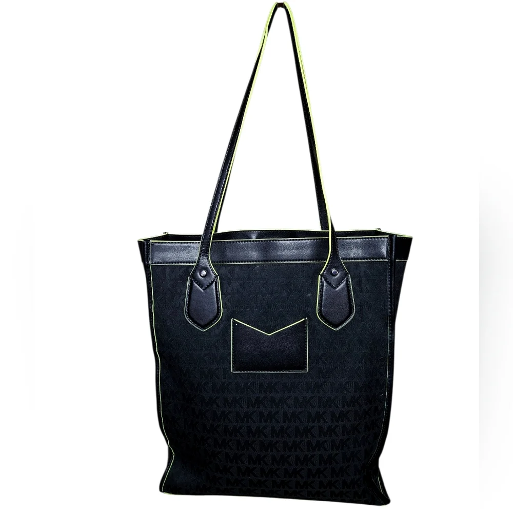 Michael Kors | Bay Large Woven Canvas Tote Bag | Shoulder Bag | Neon | Womens - Picture 2 of 12